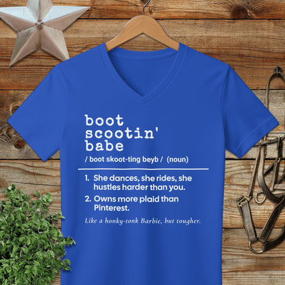 Boot Scootin Babe Definition V-neck