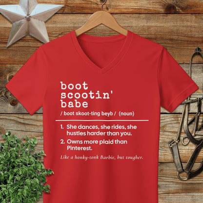 Boot Scootin Babe Definition V-neck