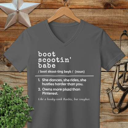 Boot Scootin Babe Definition V-neck
