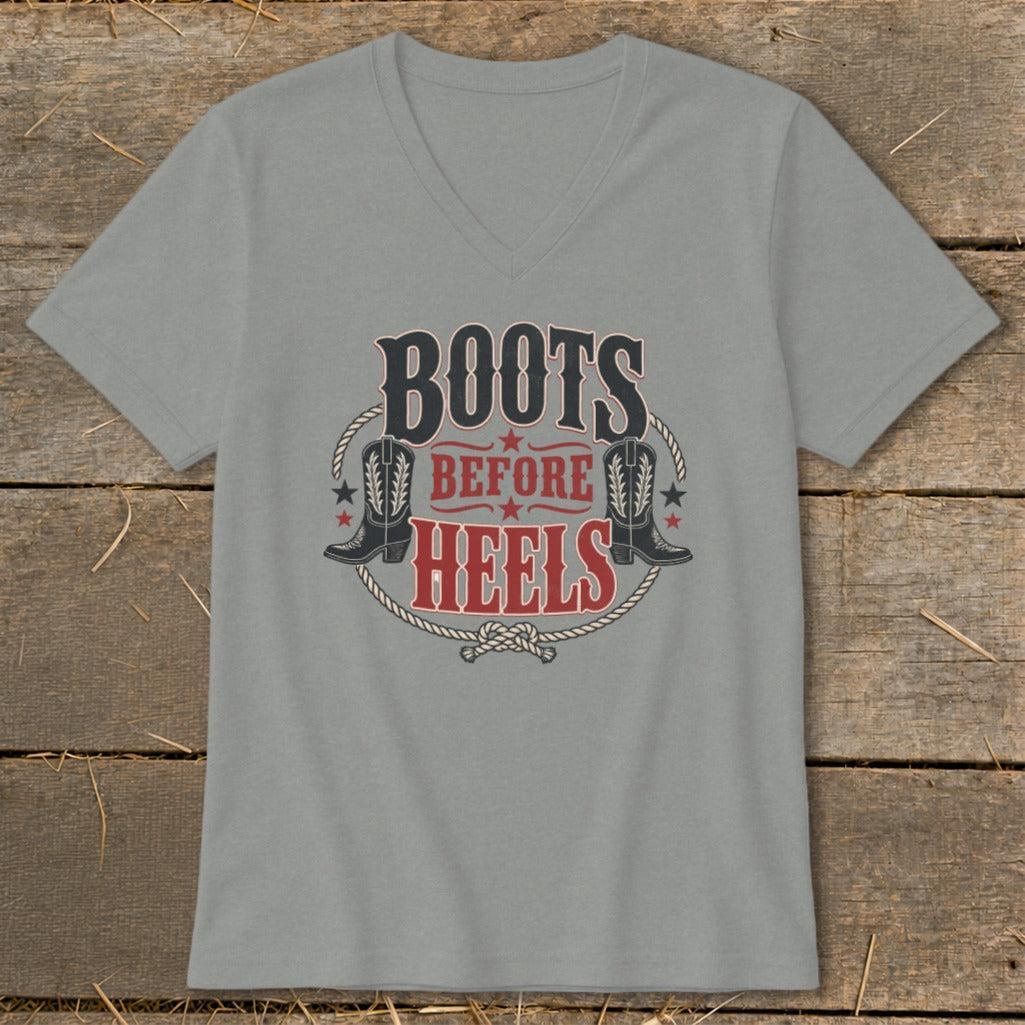 Boots Before Heels V-neck