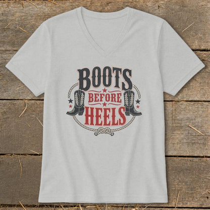Boots Before Heels V-neck