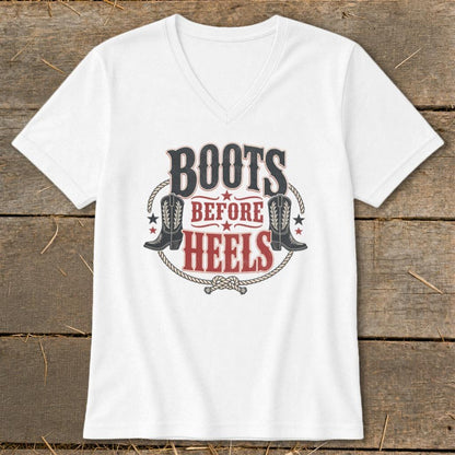 Boots Before Heels V-neck