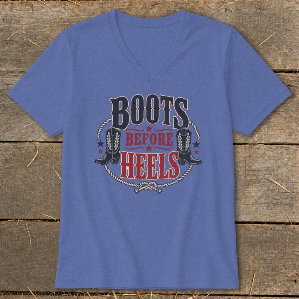 Boots Before Heels V-neck
