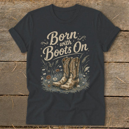 Born with Boots On Softstyle Tee
