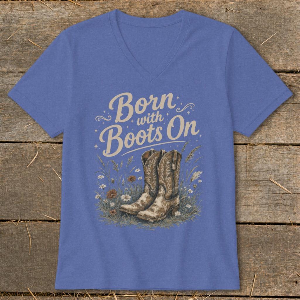 Born with Boots On V-neck