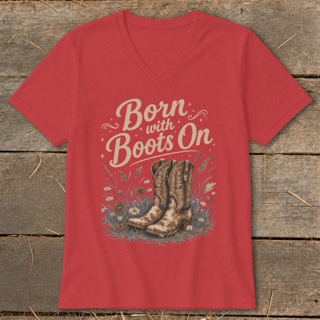 Born with Boots On V-neck