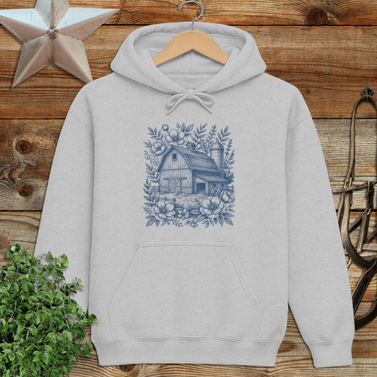 Botanical Barn Illustration Hoodie