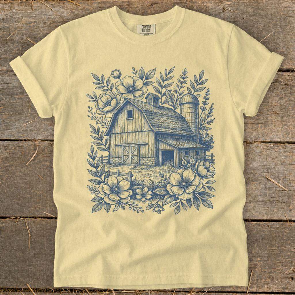 Botanical Barn Illustration Signature Tee