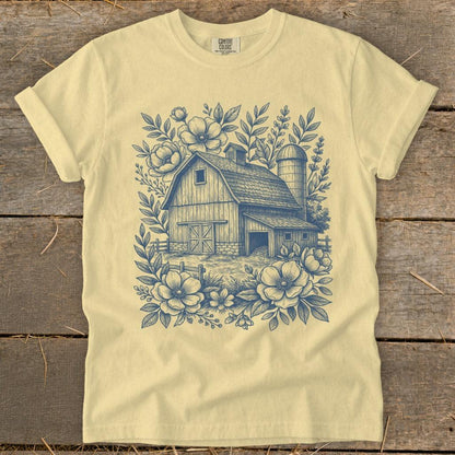 Botanical Barn Illustration Signature Tee