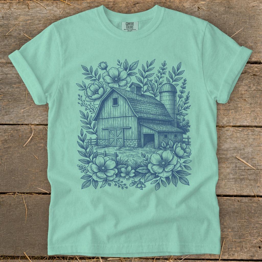 Botanical Barn Illustration Signature Tee