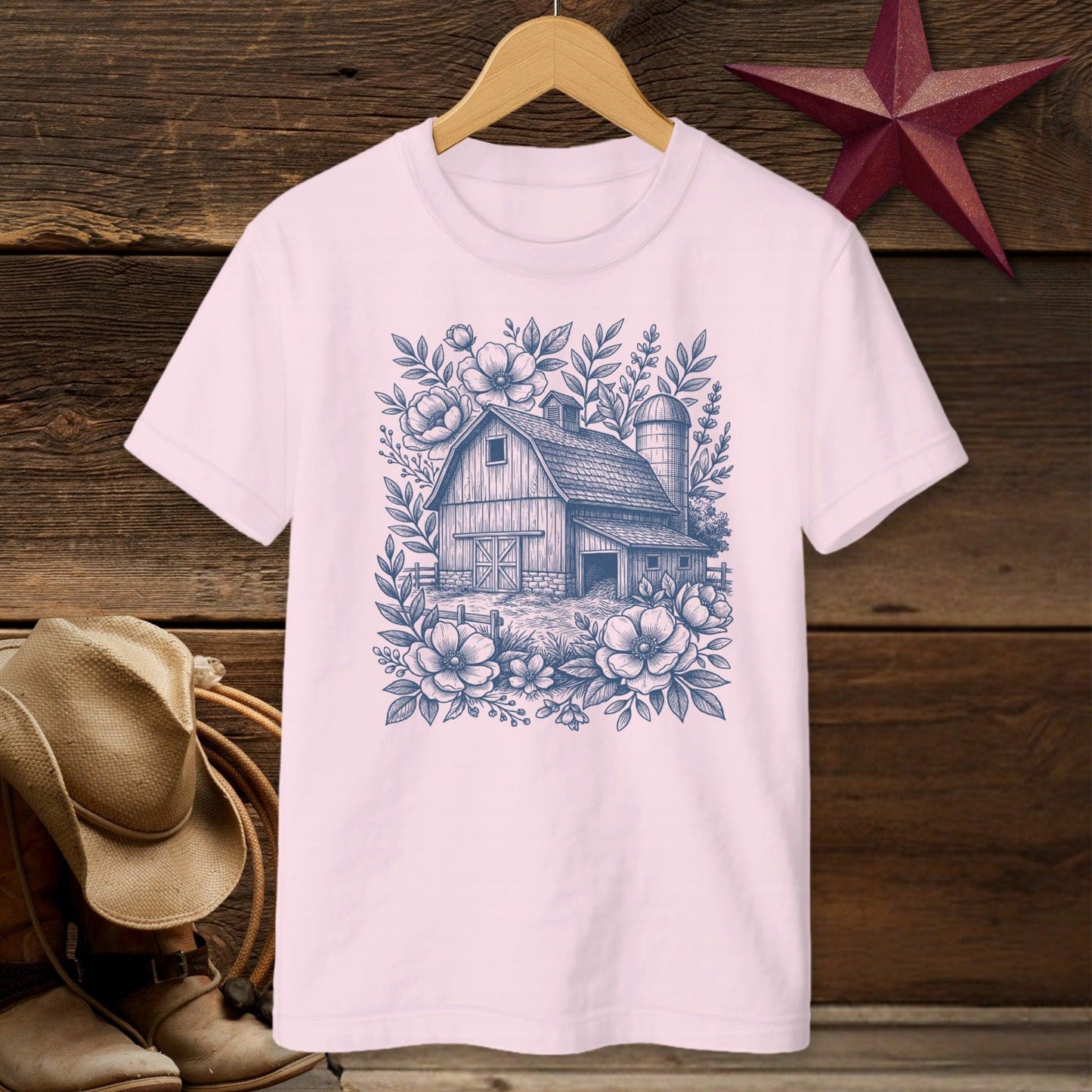 Botanical Barn Illustration T-Shirt (Youth)