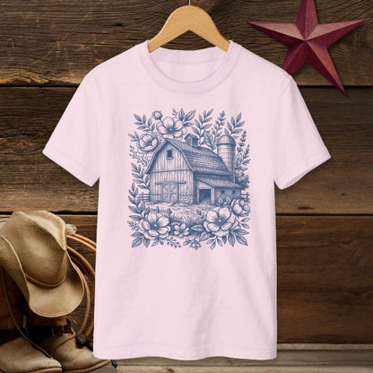 Botanical Barn Illustration T-Shirt (Youth)