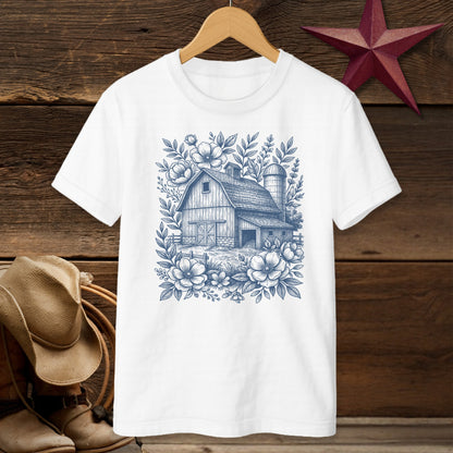 Botanical Barn Illustration T-Shirt (Youth)