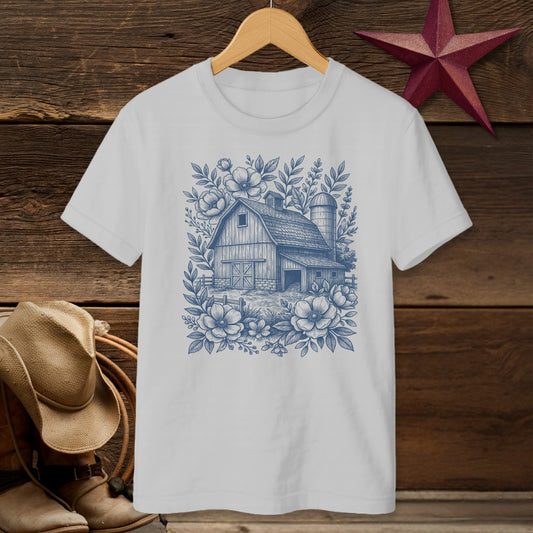 Botanical Barn Illustration T-Shirt (Youth)