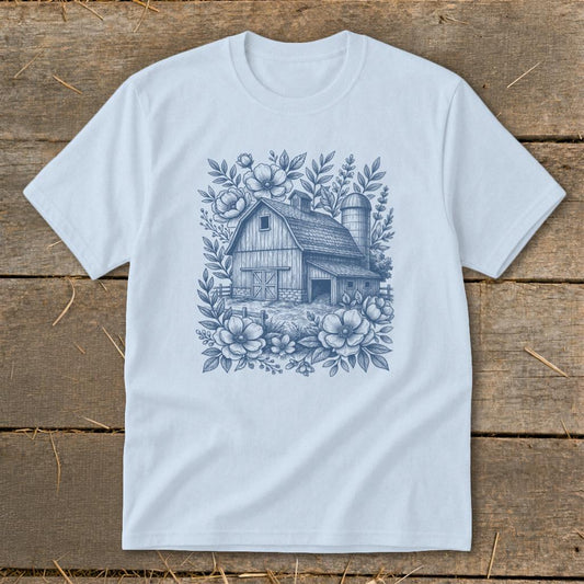 Botanical Barn Illustration Youth Tee