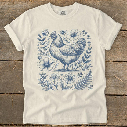 Botanical Chicken Illustration Signature Tee