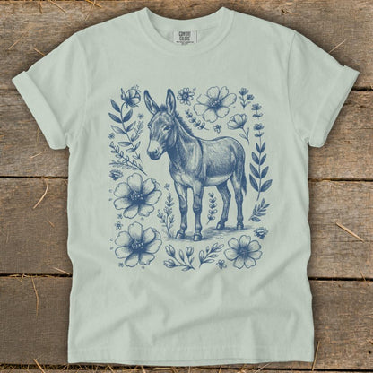 Botanical Donkey Illustration Signature Tee