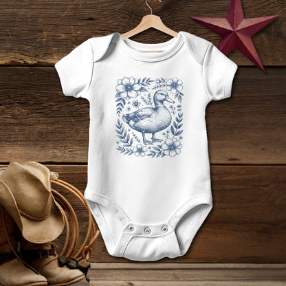 Botanical Duck Illustration Bodysuit (Baby)