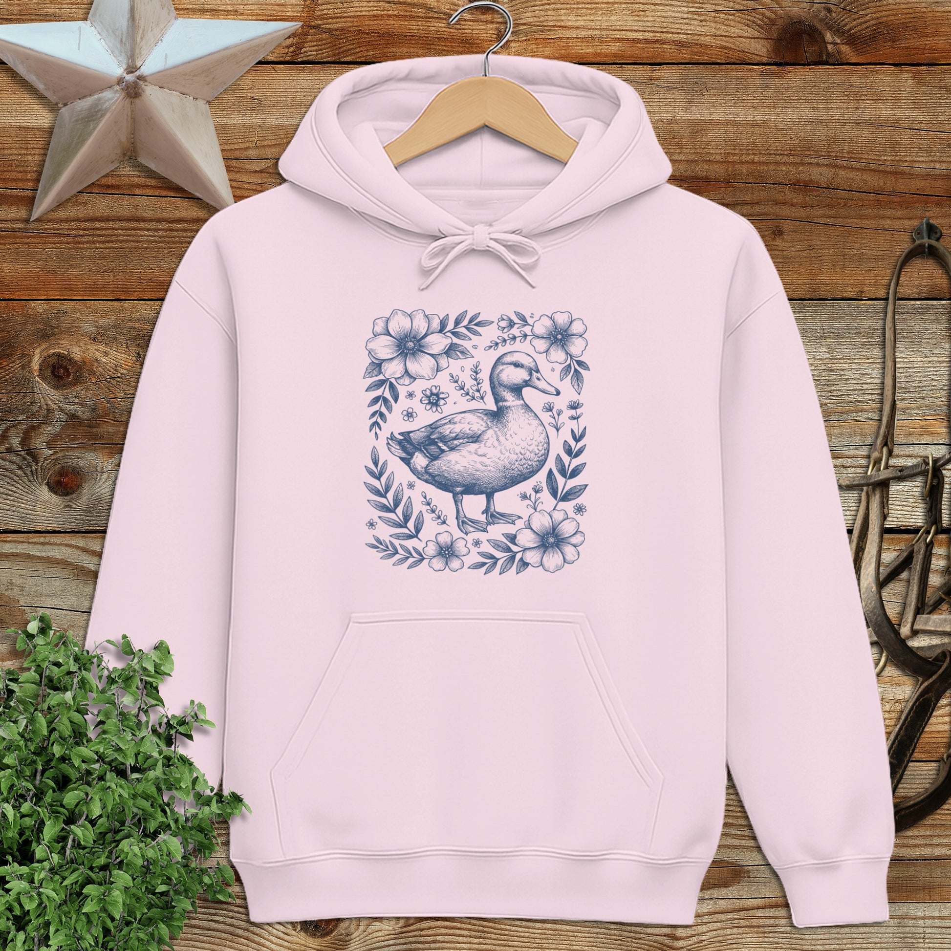 Botanical Duck Illustration Hoodie