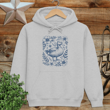 Botanical Duck Illustration Hoodie