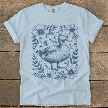Botanical Duck Illustration Signature Tee