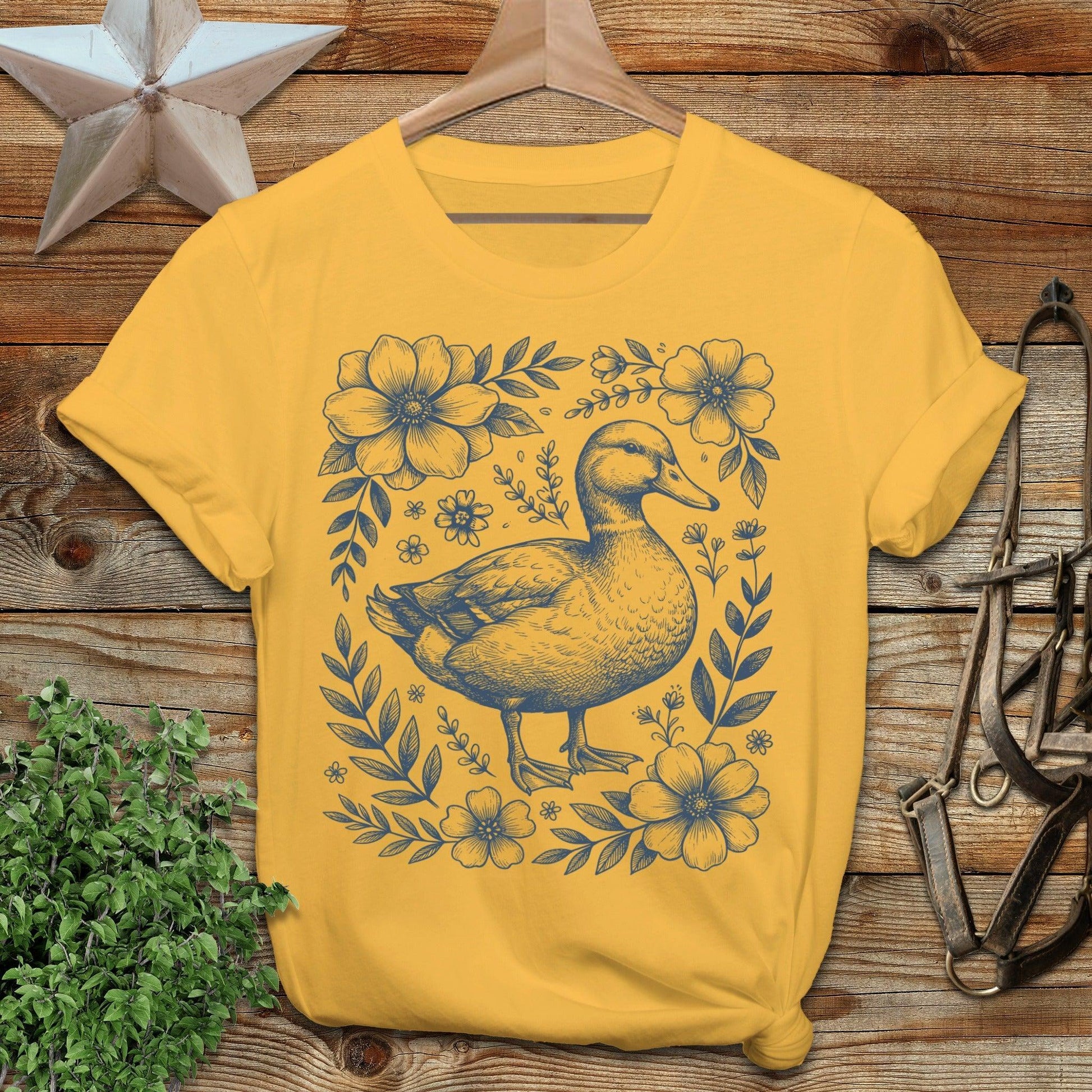 Botanical Duck Illustration Softstyle Tee