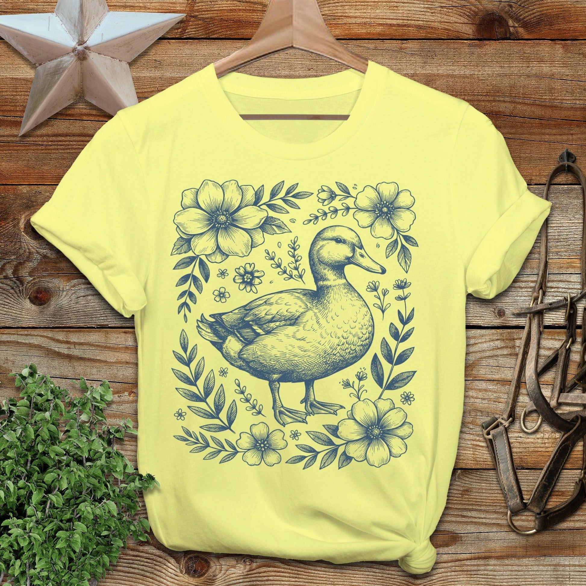 Botanical Duck Illustration Softstyle Tee