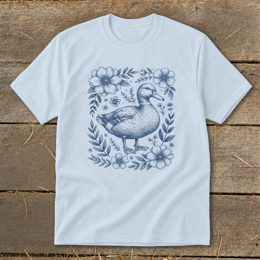 Botanical Duck Illustration Youth Tee
