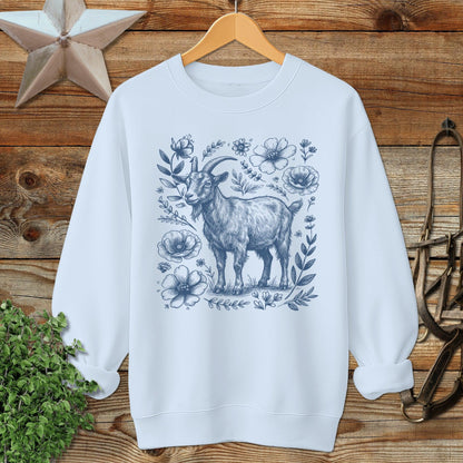 Botanical Goat Illustration Sweatshirt