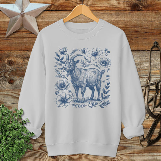 Botanical Goat Illustration Sweatshirt