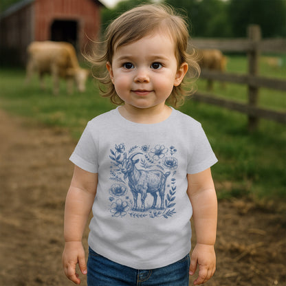 Botanical Goat Illustration T-shirt (Toddler)