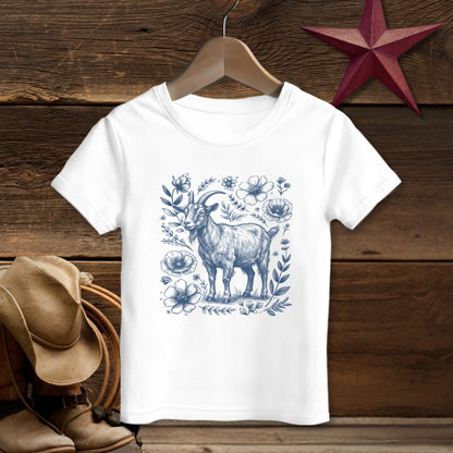 Botanical Goat Illustration T-shirt (Toddler)
