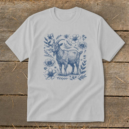 Botanical Goat Illustration Youth Tee
