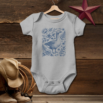 Botanical Goose Illustration Bodysuit (Baby)