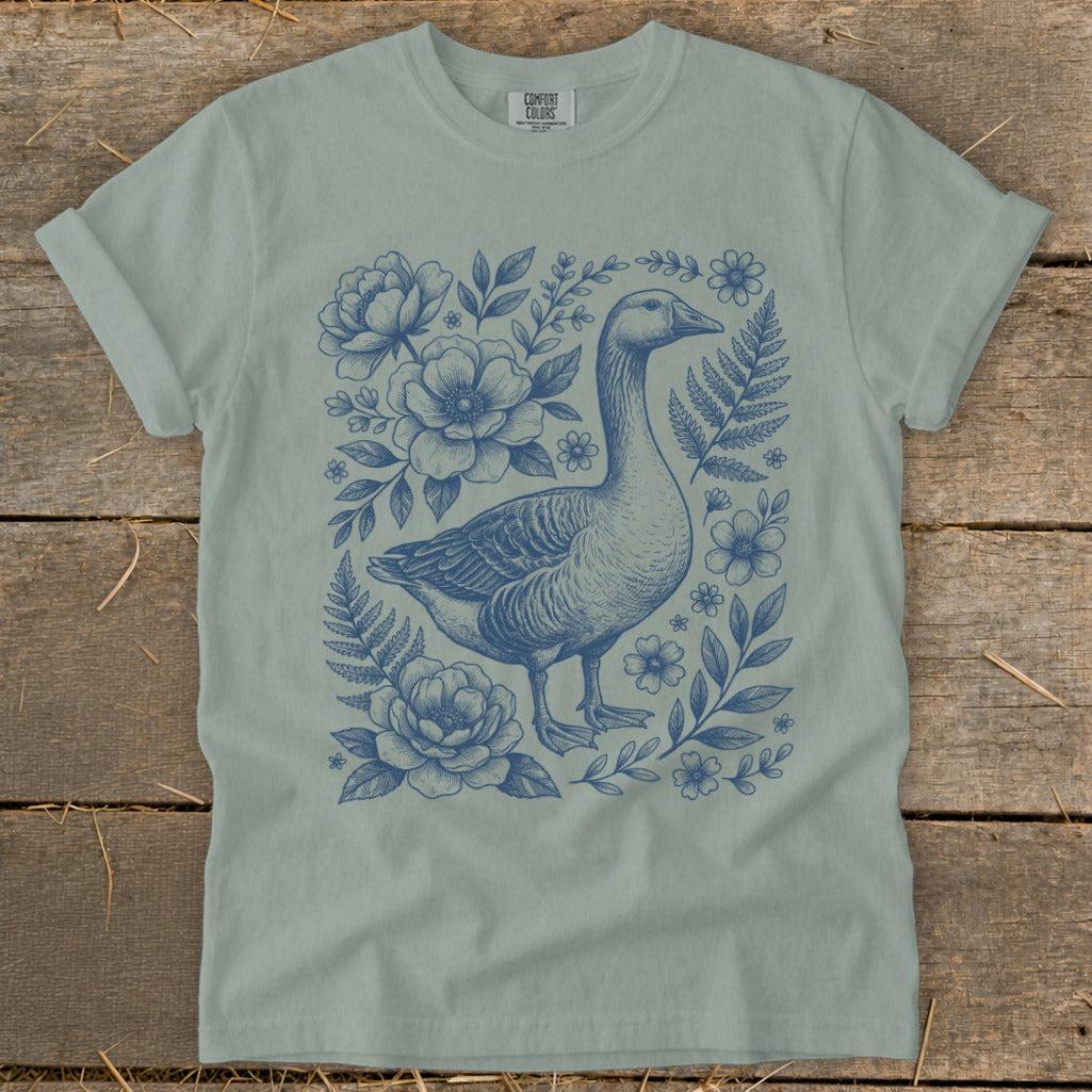 Botanical Goose Illustration Signature Tee