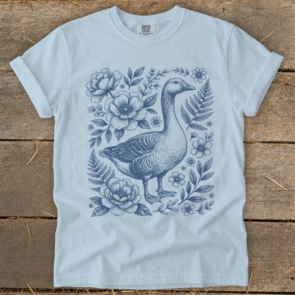 Botanical Goose Illustration Signature Tee