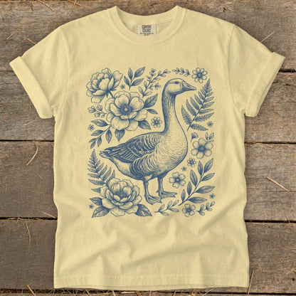 Botanical Goose Illustration Signature Tee