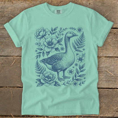 Botanical Goose Illustration Signature Tee