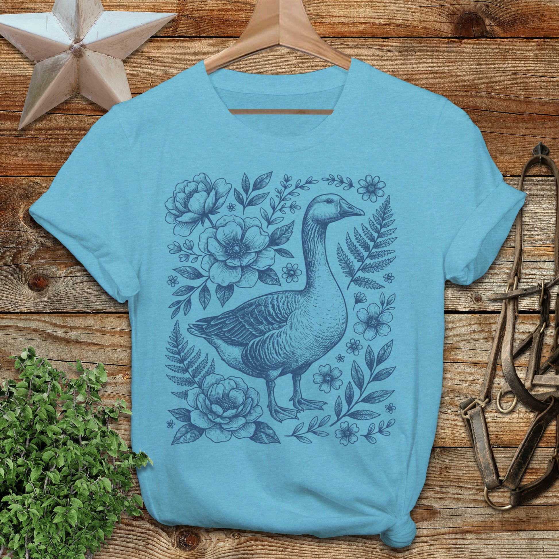 Botanical Goose Illustration Softstyle Tee
