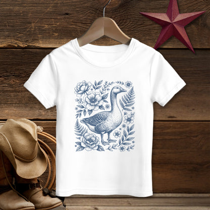 Botanical Goose Illustration T-Shirt (Toddler)