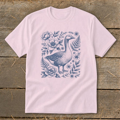 Botanical Goose Illustration Youth Tee