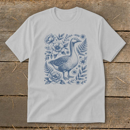 Botanical Goose Illustration Youth Tee