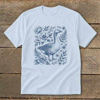 Botanical Goose Illustration Youth Tee