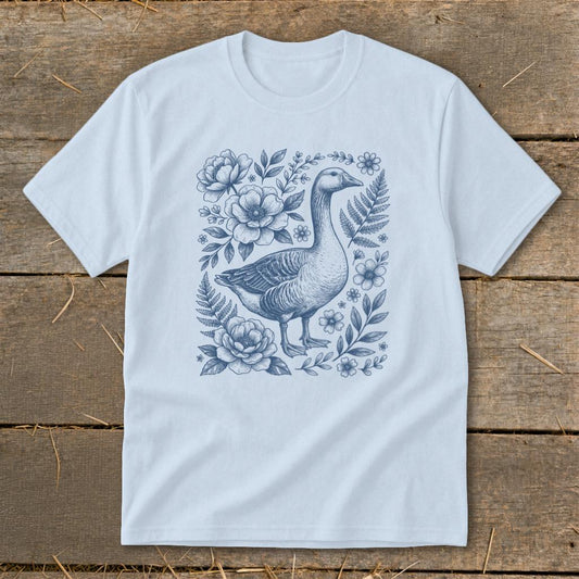 Botanical Goose Illustration Youth Tee