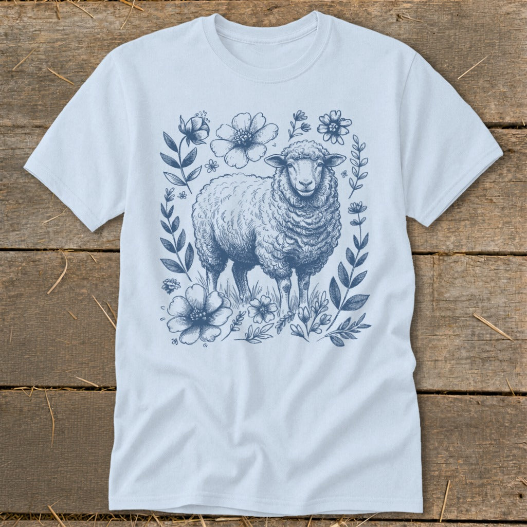 Botanical Sheep Illustration Classic Tee