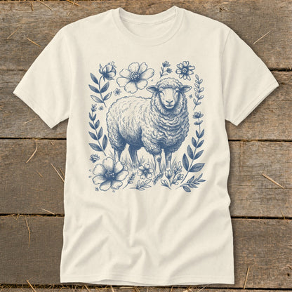 Botanical Sheep Illustration Classic Tee