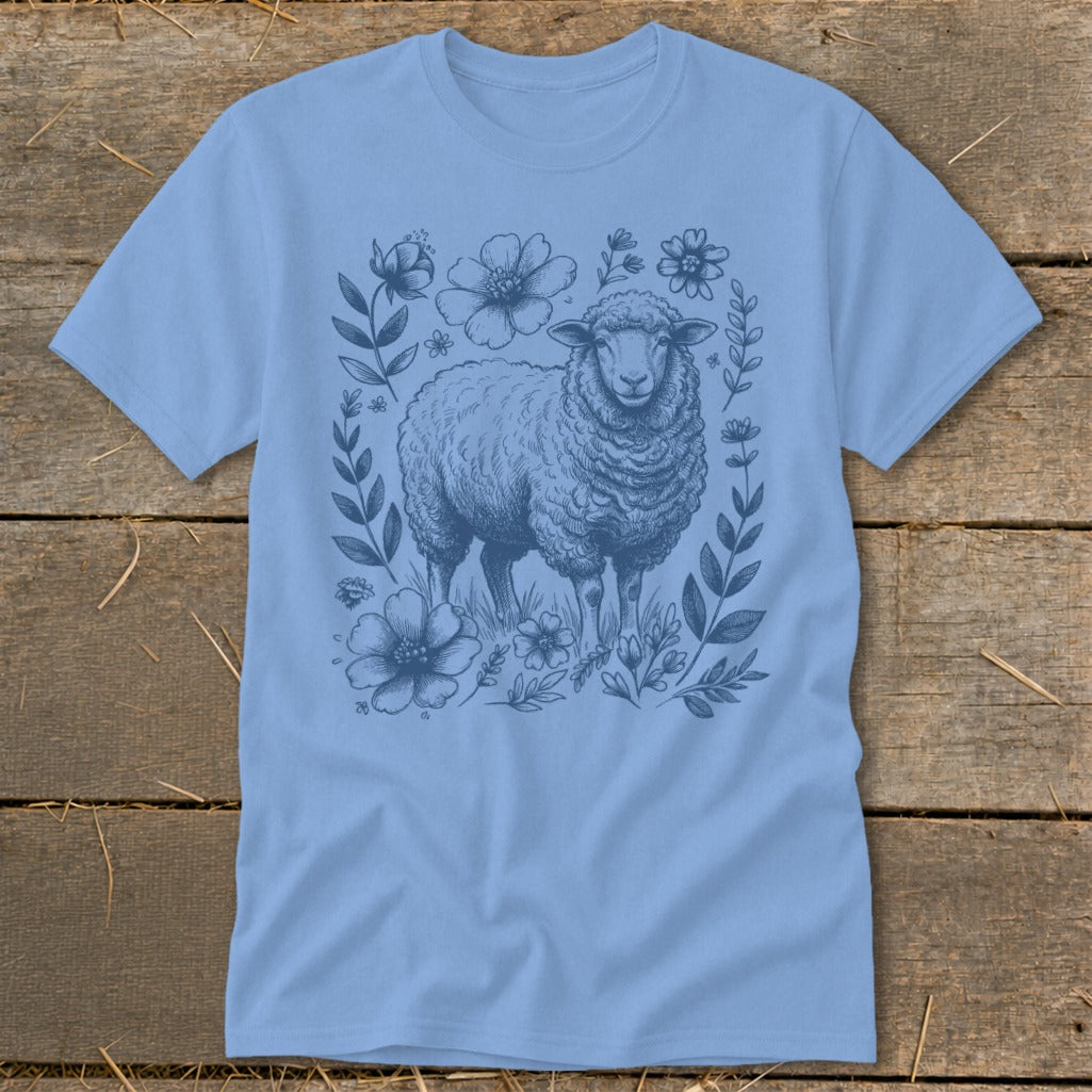 Botanical Sheep Illustration Classic Tee