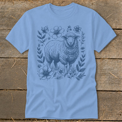Botanical Sheep Illustration Classic Tee