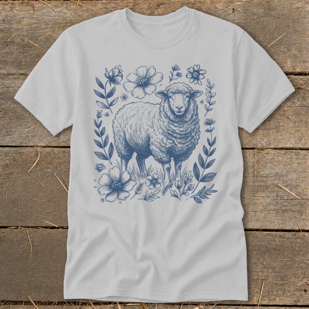 Botanical Sheep Illustration Classic Tee