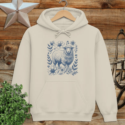 Botanical Sheep Illustration Hoodie